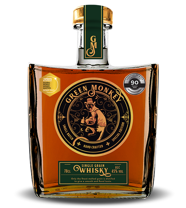 Green Monkey Single Grain Whisky bottle
